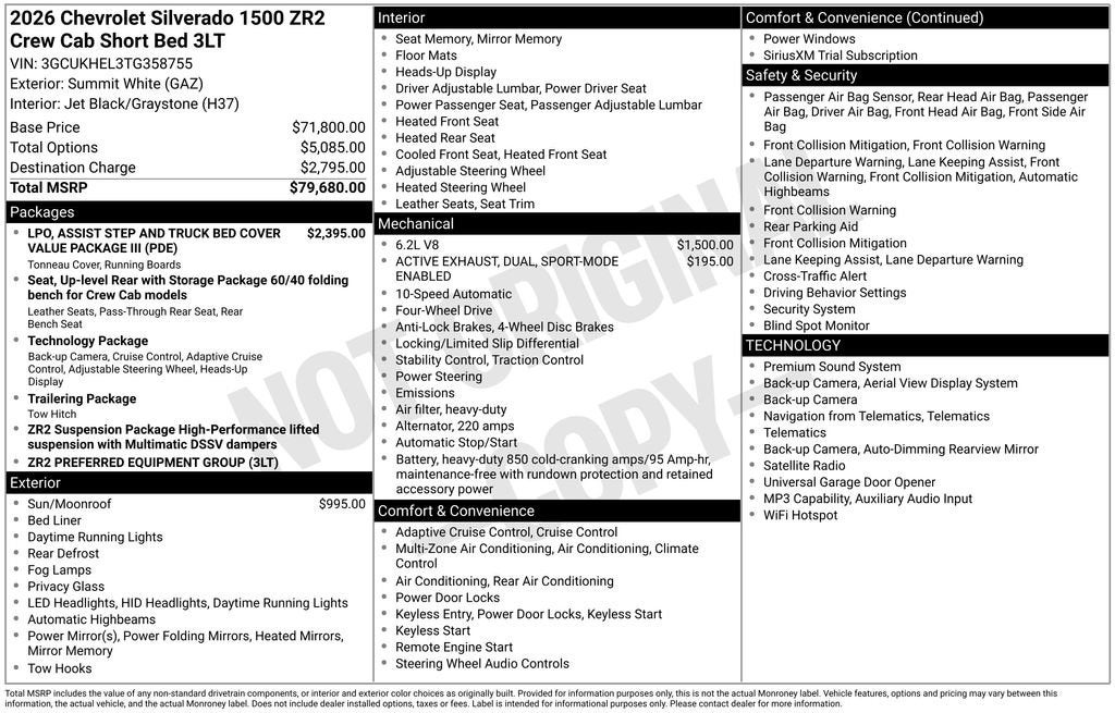 2026 Chevrolet Silverado 1500 ZR2