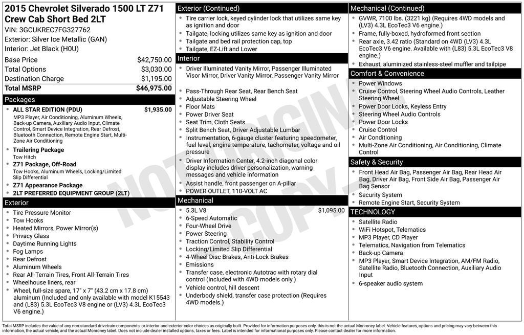2015 Chevrolet Silverado 1500 LT