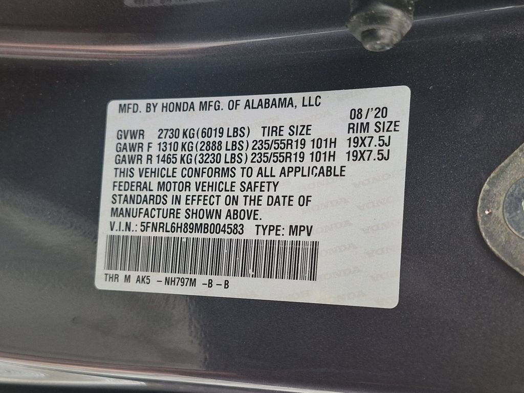 2021 Honda Odyssey Touring