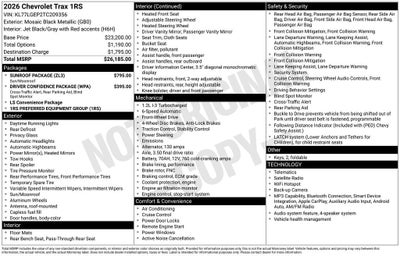 2026 Chevrolet Trax 1RS