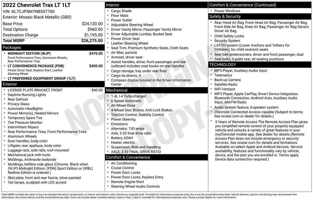 2022 Chevrolet Trax LT